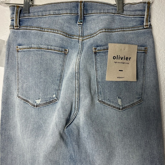 Oliver edyson brand High Rise Straight Crop Light Torino wash Jeans - Picture 5 of 12
